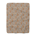 FUNSTUFFPRINT Festive Gingerbread Holiday Blanket | Cozy Holiday Christmas Throw | Warm Winter Sherpa Blanket | Holiday Home Decor