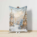 FUNSTUFFPRINT Winter Wonderland Blanket, Christmas Home Decor, Blanket Gifts,Christmas Farmhouse Blanket,Unique Holiday Gift For Family,Holiday Decoration