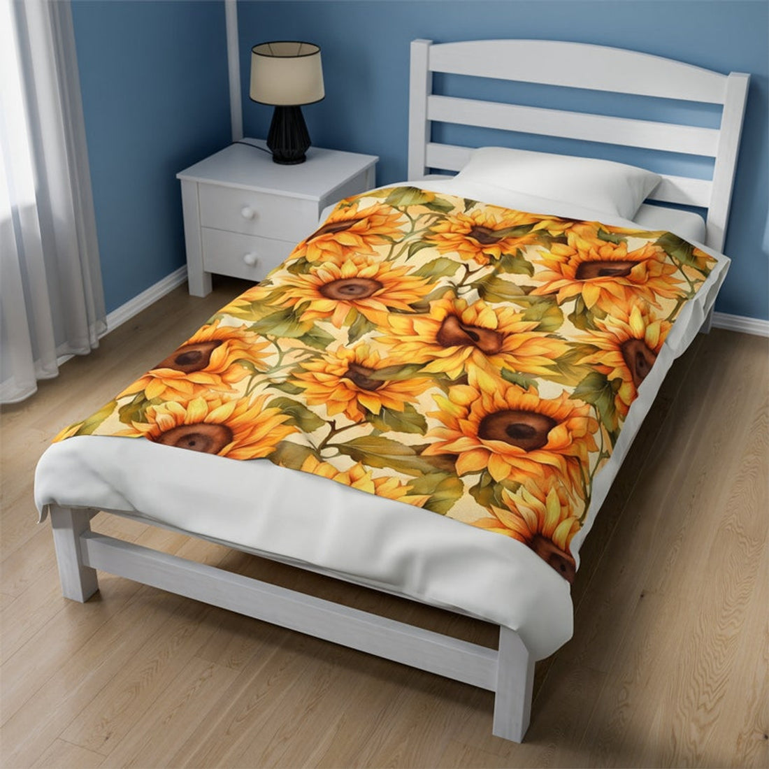 FUNSTUFFPRINT sunflower throw blanket, fall aesthetics, decor for home, sunflower gifts, housewarming gift, fall floral throw, fall decor, autumn decor