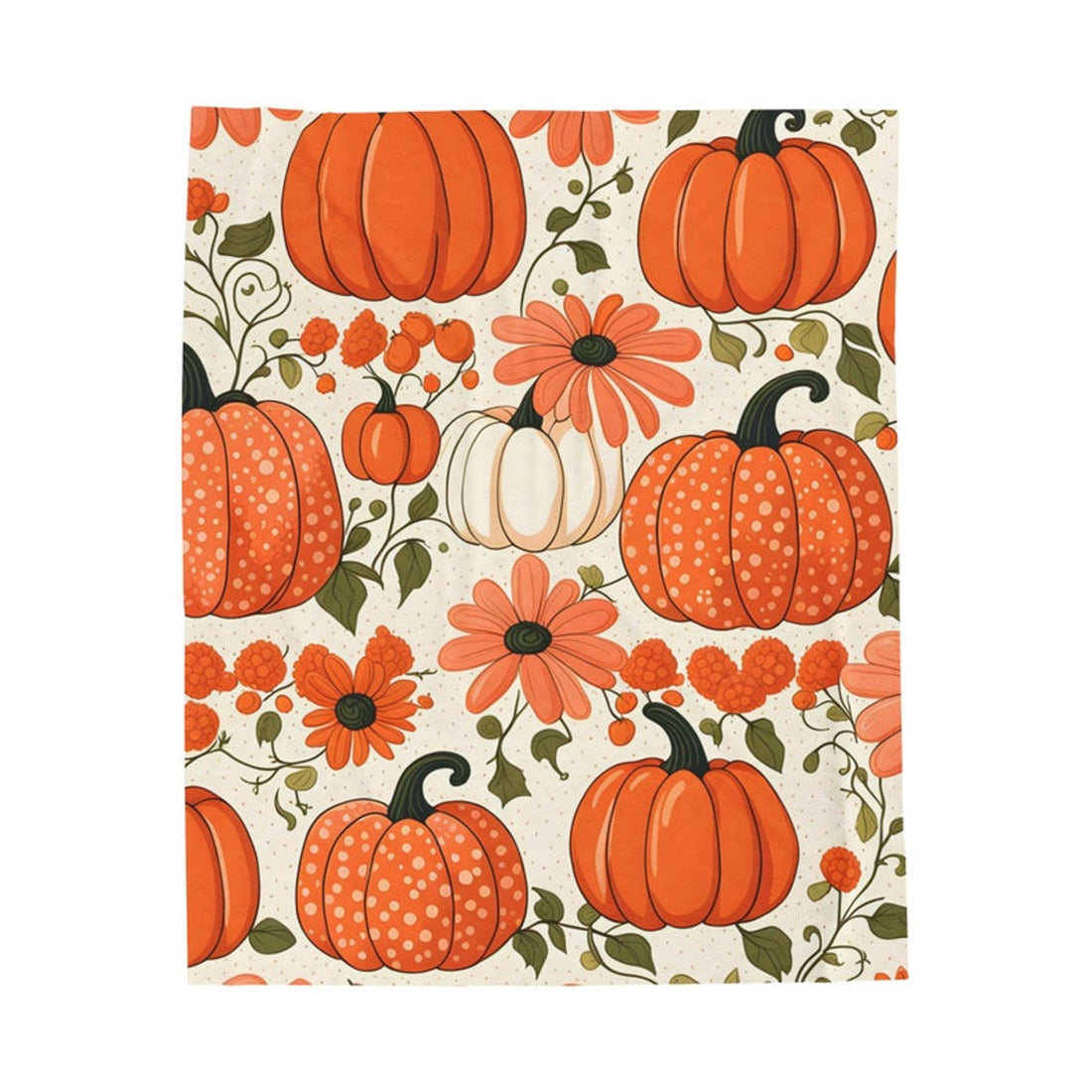 FUNSTUFFPRINT Cute Halloween blanket, pumpkin blanket, Fall blanket, Halloween throw, plush velveteen blanket, Autumn Throw Blanket, Halloween decor