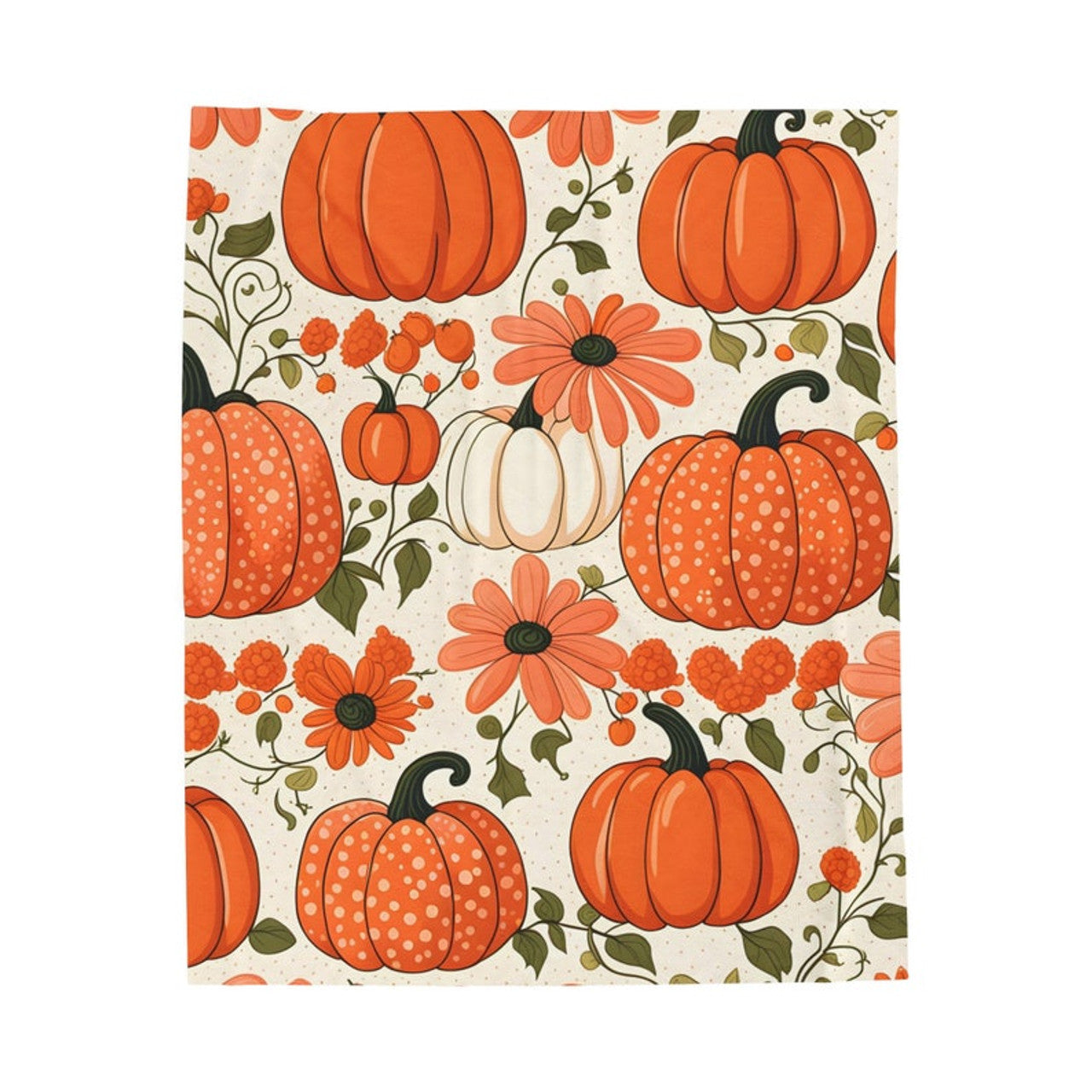 FUNSTUFFPRINT Cute Halloween blanket, pumpkin blanket, Fall blanket, Halloween throw, plush velveteen blanket, Autumn Throw Blanket, Halloween decor