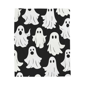 FUNSTUFFPRINT Halloween blanket, ghost blanket, Halloween throw, fall throw, Velveteen Blanket, Halloween bedding, Halloween decor Fall Decor Autumn Decor