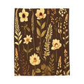 FUNSTUFFPRINT Autumn blanket, Fall Throw blanket, Fall blanket, Fall throw, Brown Floral throw, Boho blanket, Autumn Throw Blanket Fall decor Autumn Decor
