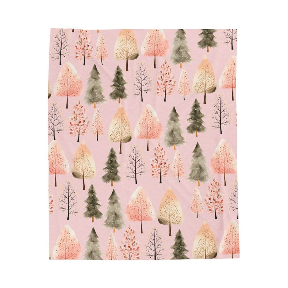FUNSTUFFPRINT Pink Christmas blanket, Christmas Tree Blanket, Winter Blanket, Christmas throw, velveteen blanket, Winter Throw Blanket, Christmas decor