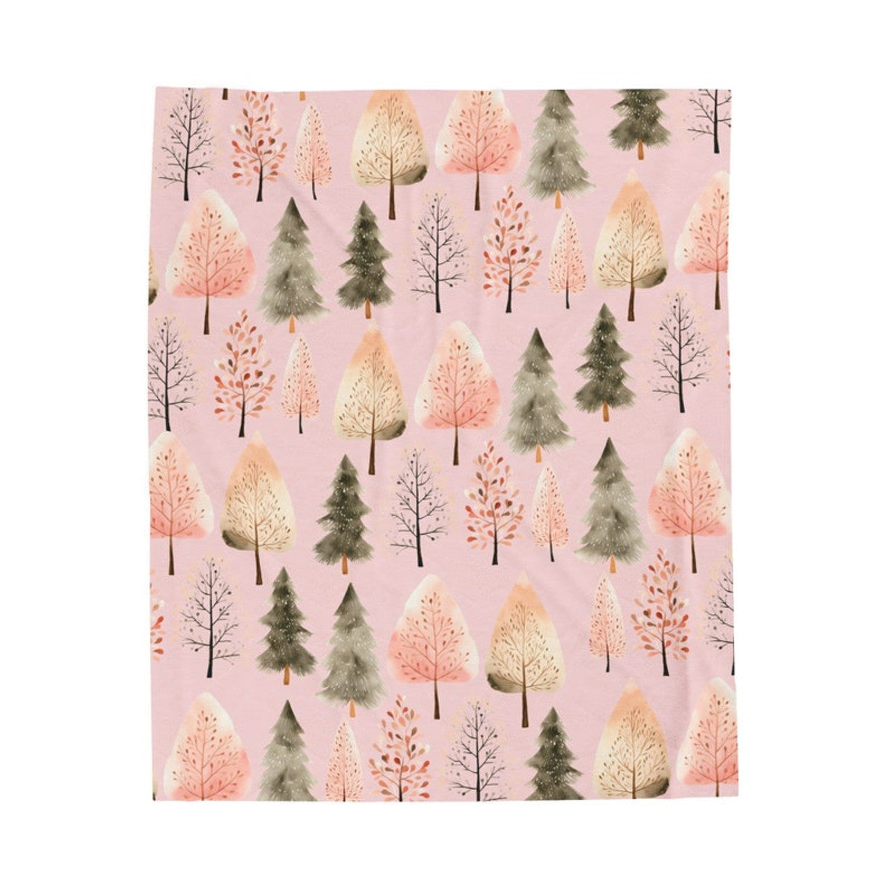 FUNSTUFFPRINT Pink Christmas blanket, Christmas Tree Blanket, Winter Blanket, Christmas throw, velveteen blanket, Winter Throw Blanket, Christmas decor