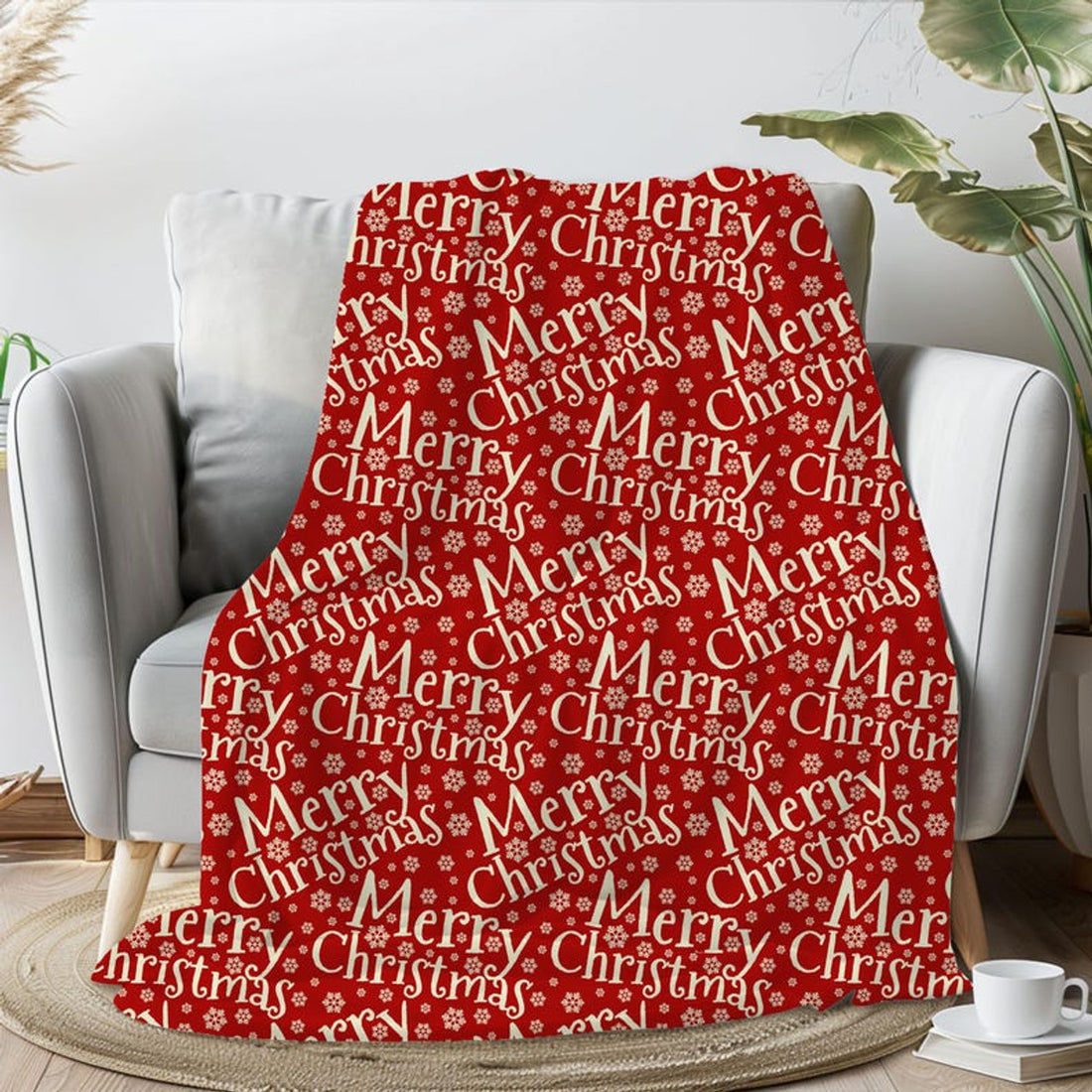 FUNSTUFFPRINT Classic Christmas Decor For Bedroom, Christmas Throw Blanket For Women, Secret Santa Gift Ideas For Coworker, Cozy Christmas Gifts For
