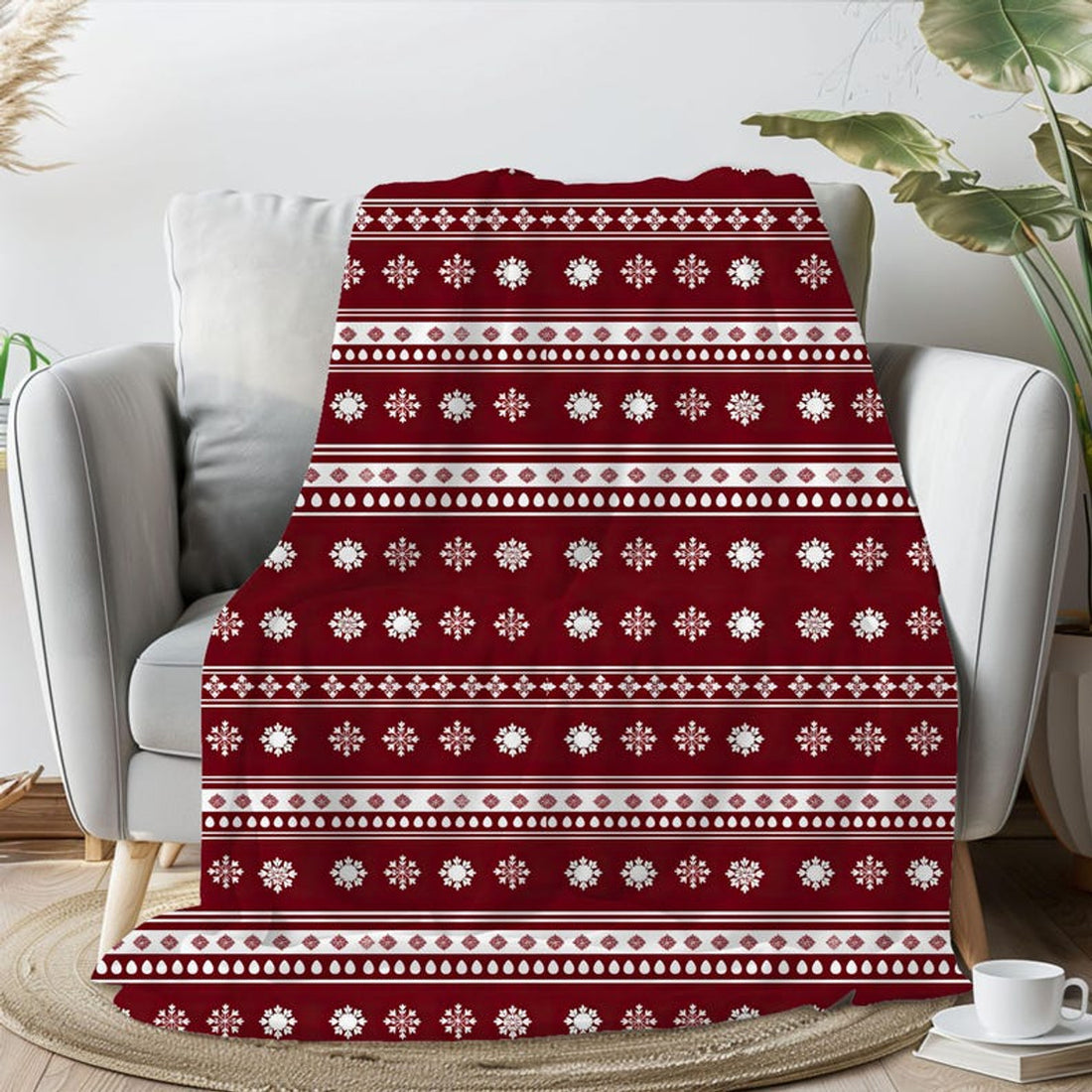 FUNSTUFFPRINT Classic Christmas Blanket For Daughter, Cozy Throw Blanket For Chair, Christmas Bedroom Decor Aesthetic, Christmas Gift For Coworker