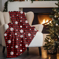 FUNSTUFFPRINT Christmas Plaid Throw Blanket For Dorm, Rustic Christmas Decor For Living Room, Cozy Christmas Gifts For Best Friend, Christmas Throw