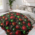 FUNSTUFFPRINT Christmas Arctic Fleece Blanket Christmas Tree Blanket Christmas Balls Blanket White Christmas Blanket