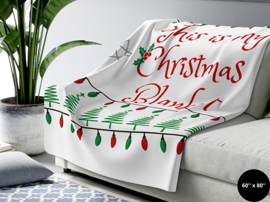 FUNSTUFFPRINT Christmas Blanket |Christmas Tree Blanket |Funny Throw| Christmas Home Decor| Fleece Throw| Sofa Blanket |Holiday Blanket |Christmas Gift