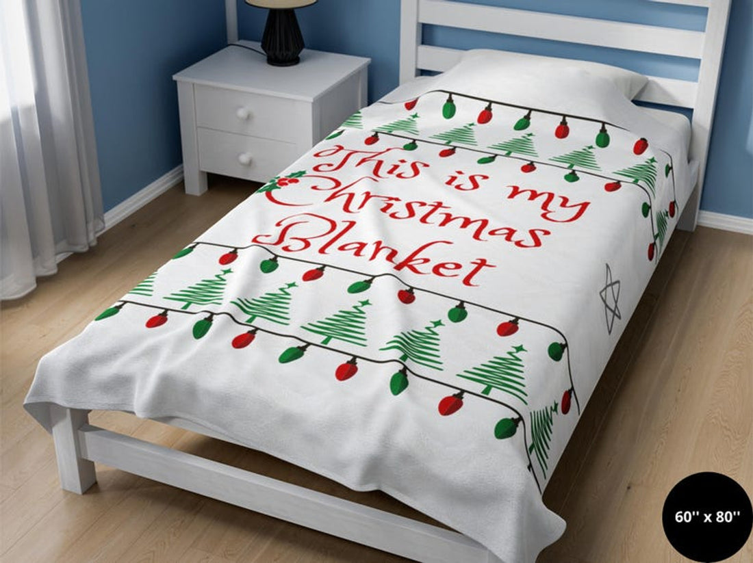 FUNSTUFFPRINT Christmas Blanket |Christmas Tree Blanket |Funny Throw| Christmas Home Decor| Fleece Throw| Sofa Blanket |Holiday Blanket |Christmas Gift