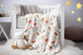 FUNSTUFFPRINT Whimsical Birds Baby Blanket, Animal Baby Keepsake, Baby Shower Gift, Infant Swaddle, Baby Girl Blanket, Sherpa Blanket, Velveteen Blanket