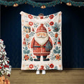 FUNSTUFFPRINT Christmas Blanket, Santa Claus Blanket, Scandinavian Christmas Blanket, Merry Christmas Blanket, Winter Xmas Season Gift, Christmas Bedding