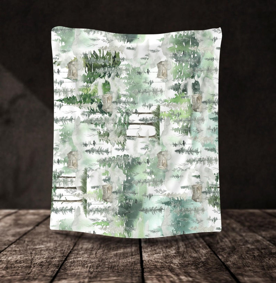 FUNSTUFFPRINT Forest Blanket| Evergreen Forest Decor| Woodland Pine Fir Tree Throw Blanket |Nature Home Living Room Decor| Camping Cabin RV Camper Blanket