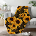 FUNSTUFFPRINT Sunflower Throw Blanket For Bed, Cozy And Soft Christmas Gift For Coworker, Floral Throw, Housewarming Gift For New Home, Nature Lover