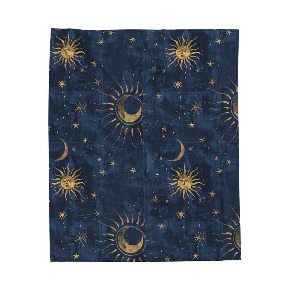 FUNSTUFFPRINT Celestial Starry Night Velveteen Plush Blanket, Cute Moon Phases Throw Blanket, Fall Home Decor, Cozy Dark Academia Sherpa Fleece Blanket