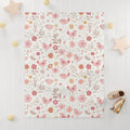 FUNSTUFFPRINT soft baby blanket birds and flower, cute nursery decor for girls, cute christmas gift for new mom, baby shower gift mom, fleece baby blanket
