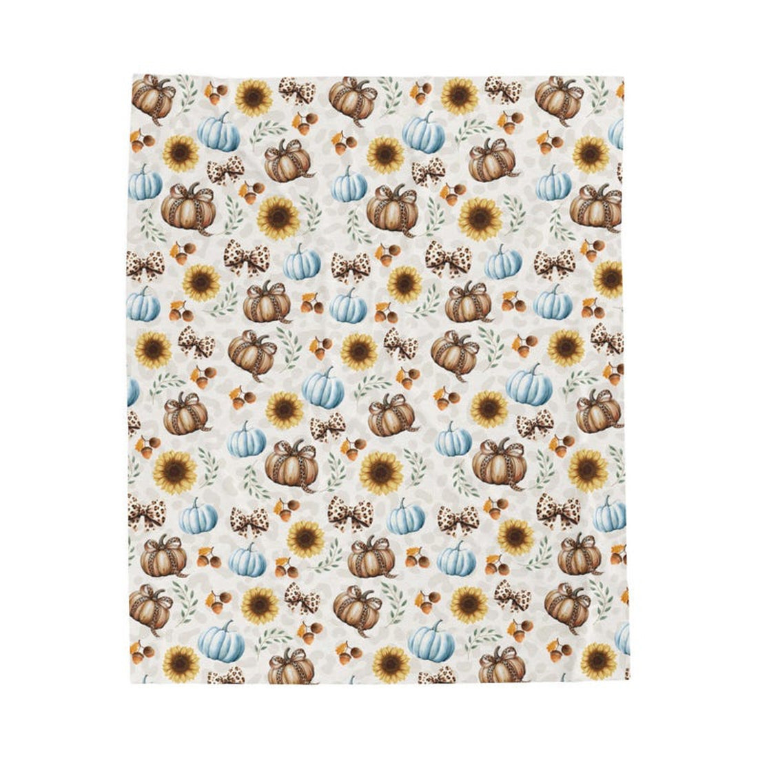 FUNSTUFFPRINT Cozy Fall Throw Blanket | Velveteen Soft Leopard Print | Pumpkin Halloween Room Decor | Fall Bedding & Book Nook Decor | Trending Gift Idea