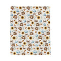 FUNSTUFFPRINT Cozy Fall Throw Blanket | Velveteen Soft Leopard Print | Pumpkin Halloween Room Decor | Fall Bedding & Book Nook Decor | Trending Gift Idea