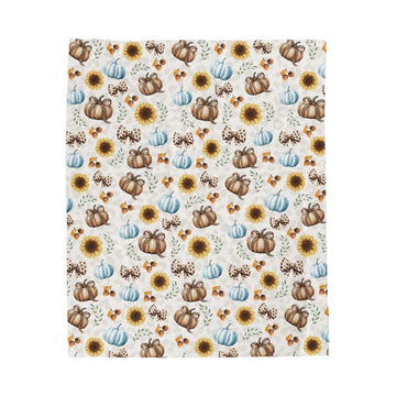 FUNSTUFFPRINT Cozy Fall Throw Blanket | Velveteen Soft Leopard Print | Pumpkin Halloween Room Decor | Fall Bedding & Book Nook Decor | Trending Gift Idea
