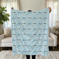 FUNSTUFFPRINT Christmas Blanket, Cute Xmas Custom Name Blanket, Secret Santa Gift, Soft Cozy Throw for Daughters, Nieces, Newborn Girl Babies
