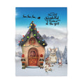 FUNSTUFFPRINT Soft Fleece Baby Blanket, Item #4125, Snowy Alps Mouse and Bear Play In Snow Blanket, Colorful and Playful for Children, Fleece Baby Blanket