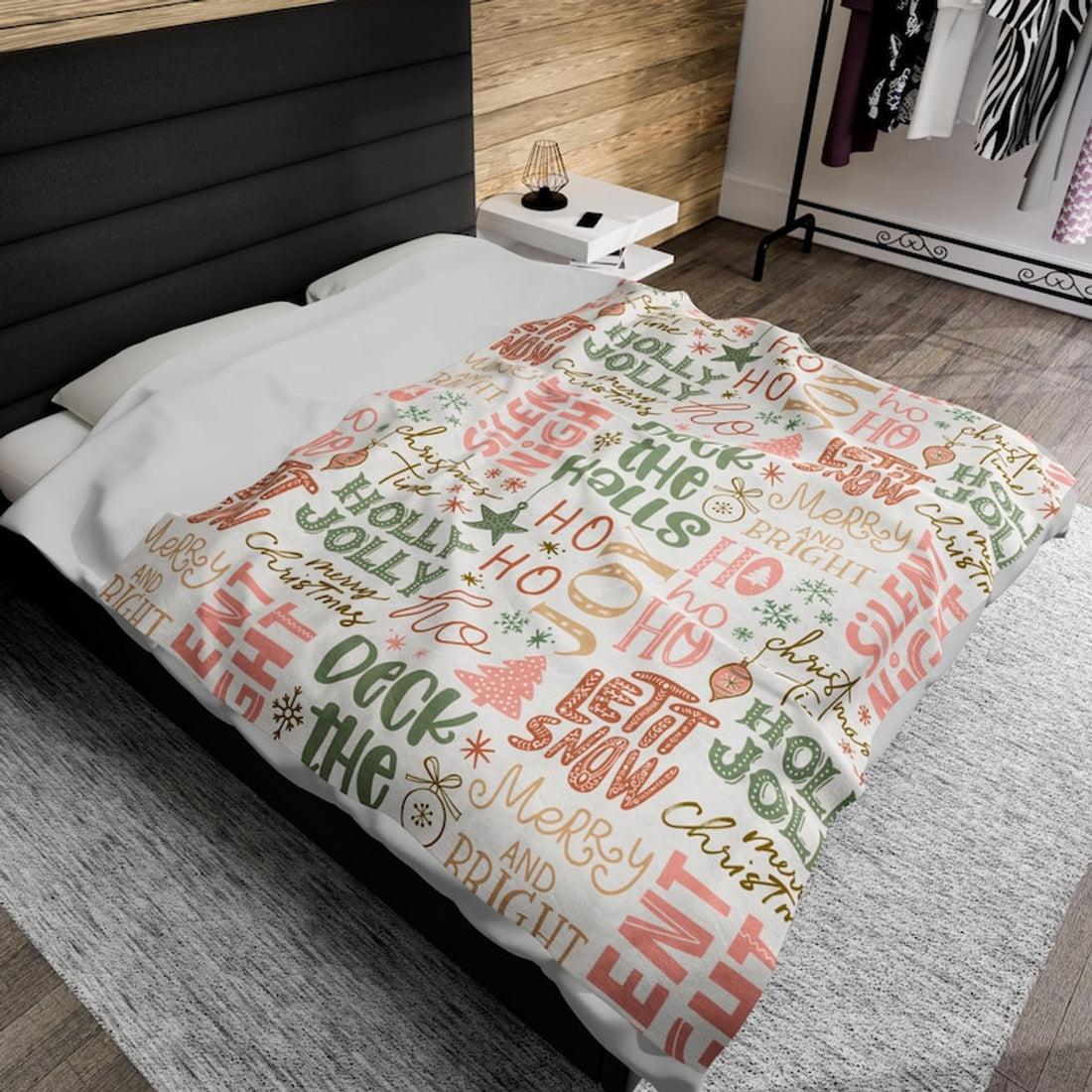 FUNSTUFFPRINT Christmas Blanket - Soft Cozy Home Decor for Xmas, Cute Holiday Throw, Merry Christmas Bedding Gift for the Winter Season