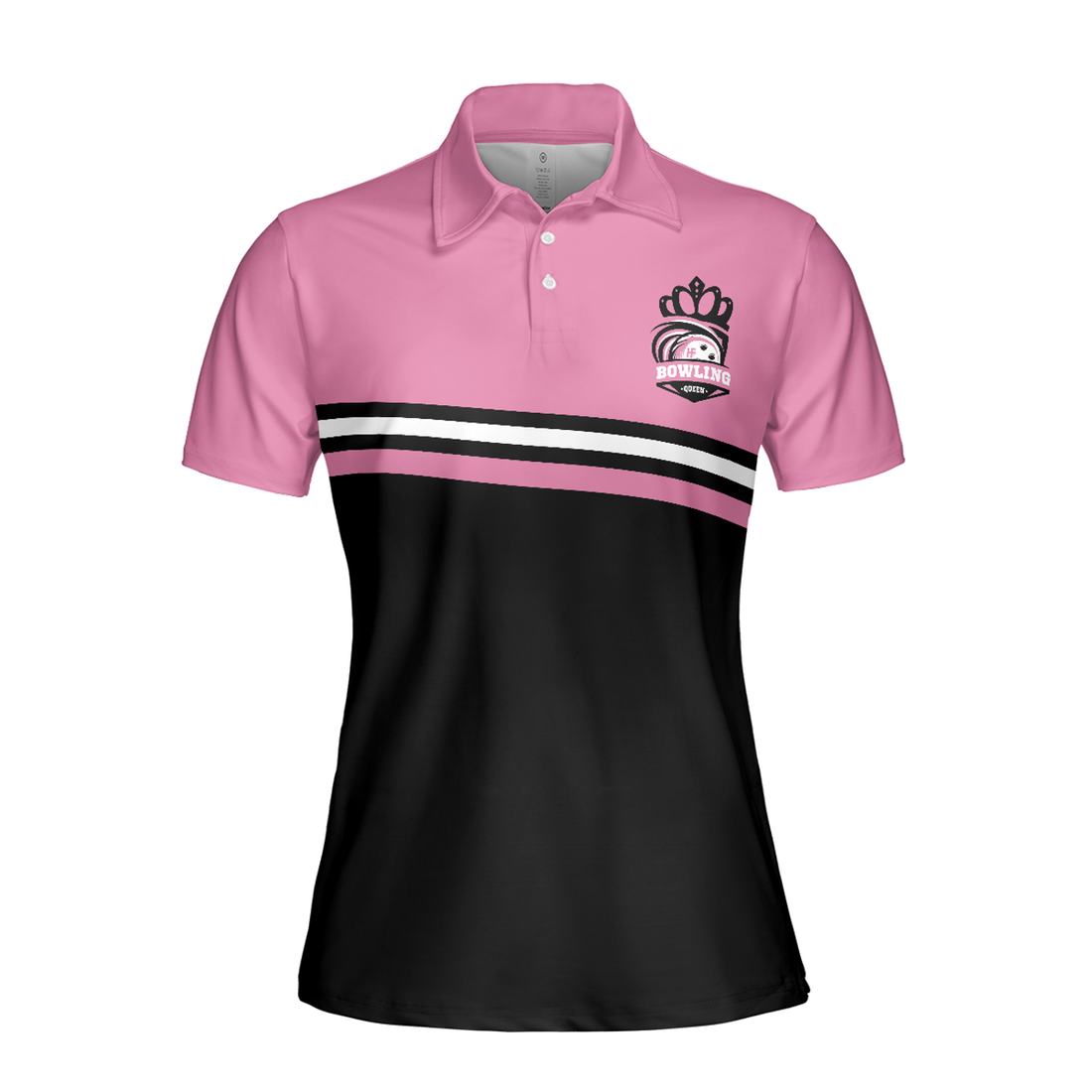 I'm A Classy Sassy Bowling Girl Black And Pink Bowling Short Sleeve Women Polo Shirt, Bowling Gift For Ladies
