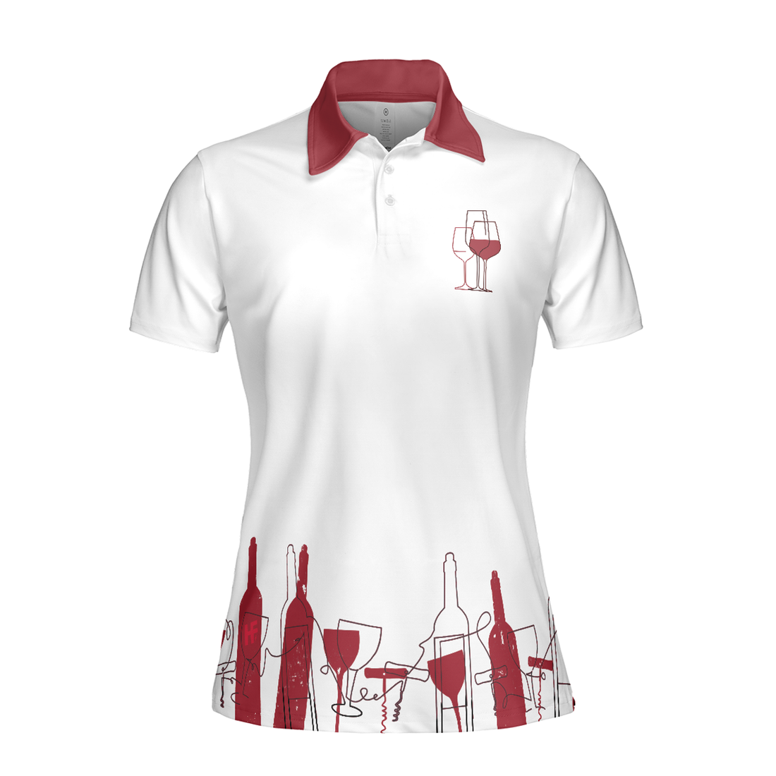 I'm A Simple Woman Short Sleeve Women Polo Shirt, Wine Golf Shirt For Ladies, Golf Gift For Wine Lovers