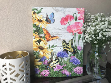 Butterfly Garden Canvas Wall Art