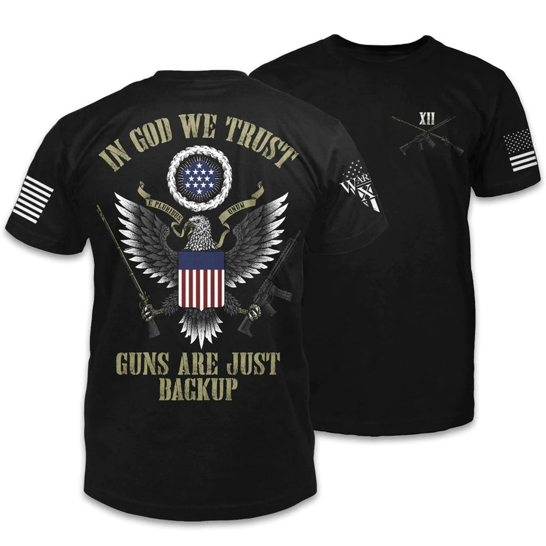 In God We TrusT-Shirt, 3D All Over Print Trust God Shirts, Guns Are Just Backup Shirt