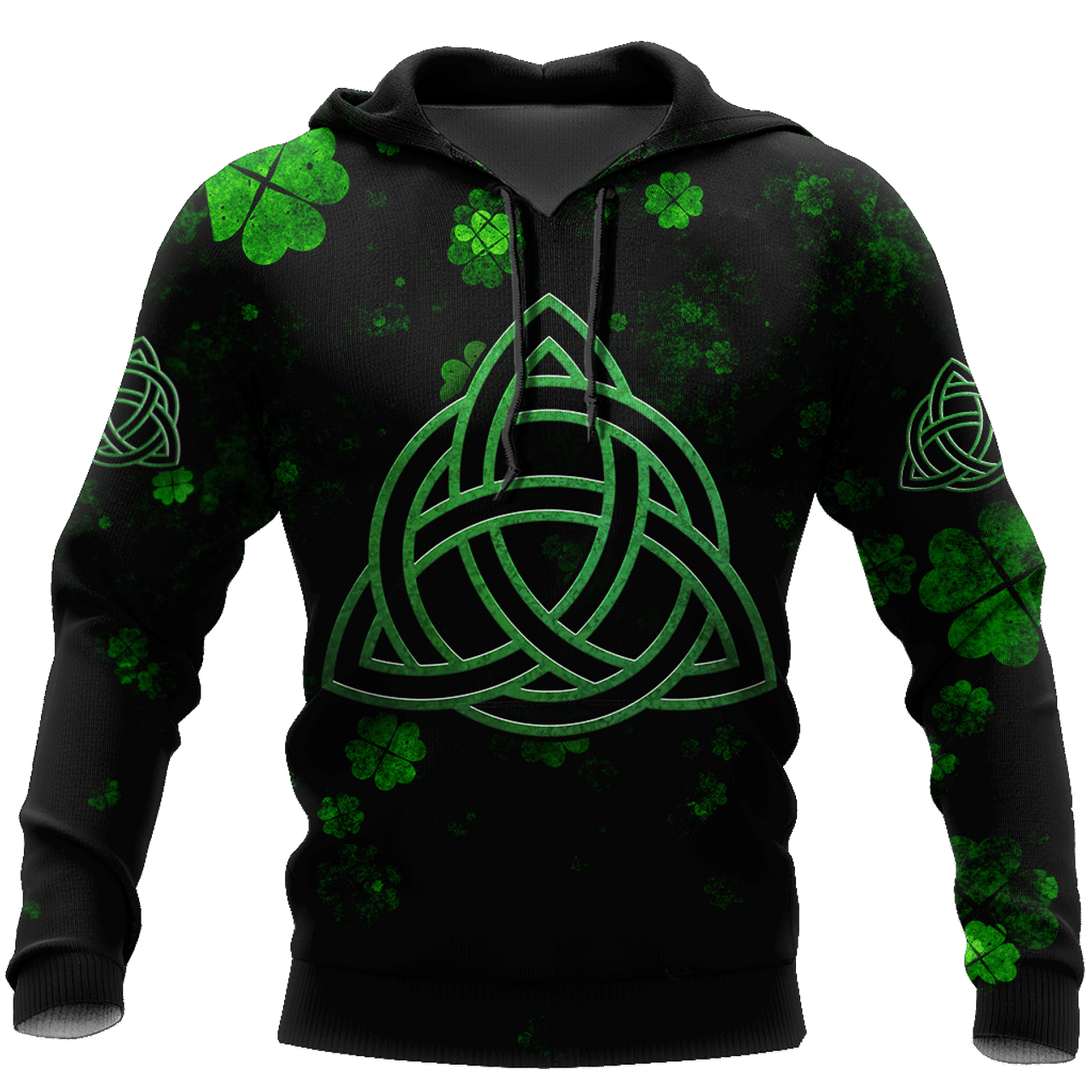 FUNSTUFFPRINT Irish Flag St Patricks Day Unisex 3D Hoodie and Zip Hoodie