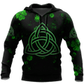 FUNSTUFFPRINT Irish Flag St Patricks Day Unisex 3D Hoodie and Zip Hoodie