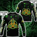 FUNSTUFFPRINT Irish St Patrick Day Celtic ISAU 3D Hoodie and Zip Hoodie