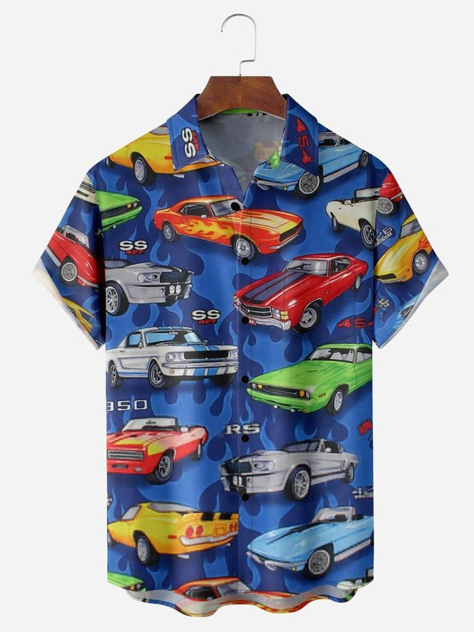Vintage Sports Car Chest Men's hawaiian Shirts