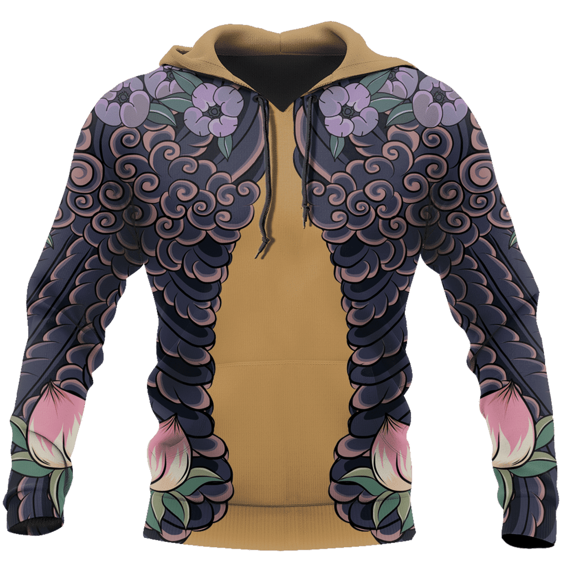 FUNSTUFFPRINT Japanese Blossom Art Pullover Unisex 3D Hoodie and Zip Hoodie