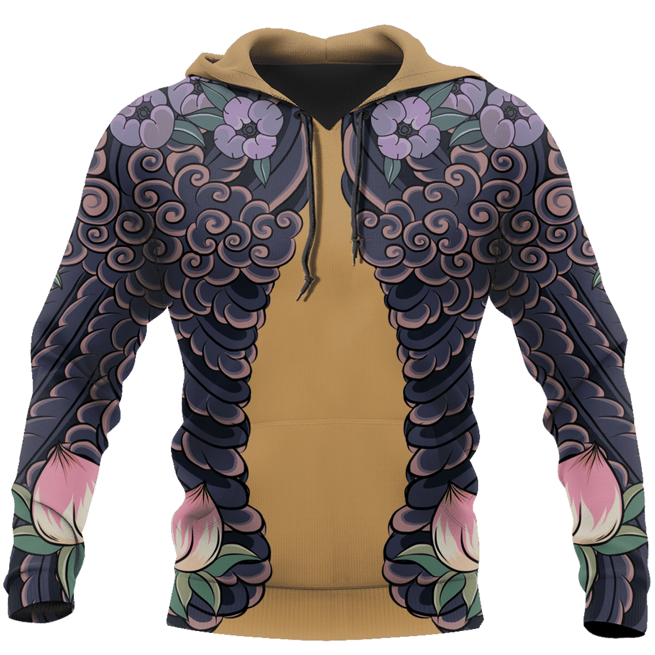 FUNSTUFFPRINT Japanese Blossom Art Pullover Unisex 3D Hoodie and Zip Hoodie