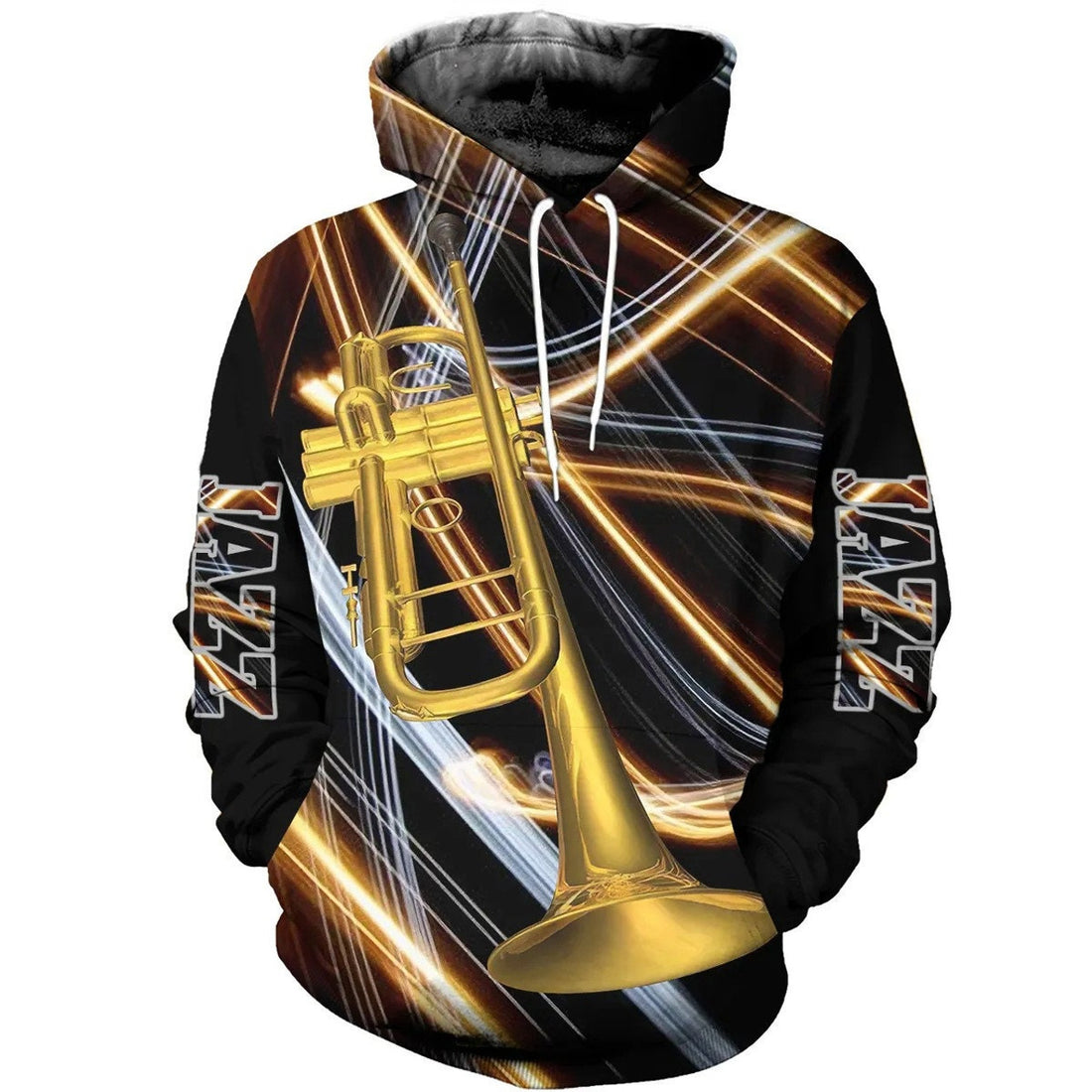 FUNSTUFFPRINT Jazz Art Trumpet 3D Hoodie and Zip Hoodie