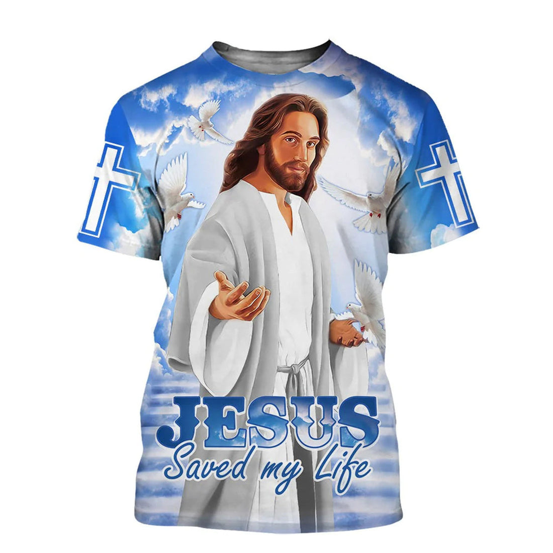 Jesus Saved My Life Jesus Portrait 3D All Over Printed Shirt, 3D Hoodie Tank Top, Jesus Clothing
