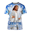 Jesus Saved My Life Jesus Portrait 3D All Over Printed Shirt, 3D Hoodie Tank Top, Jesus Clothing