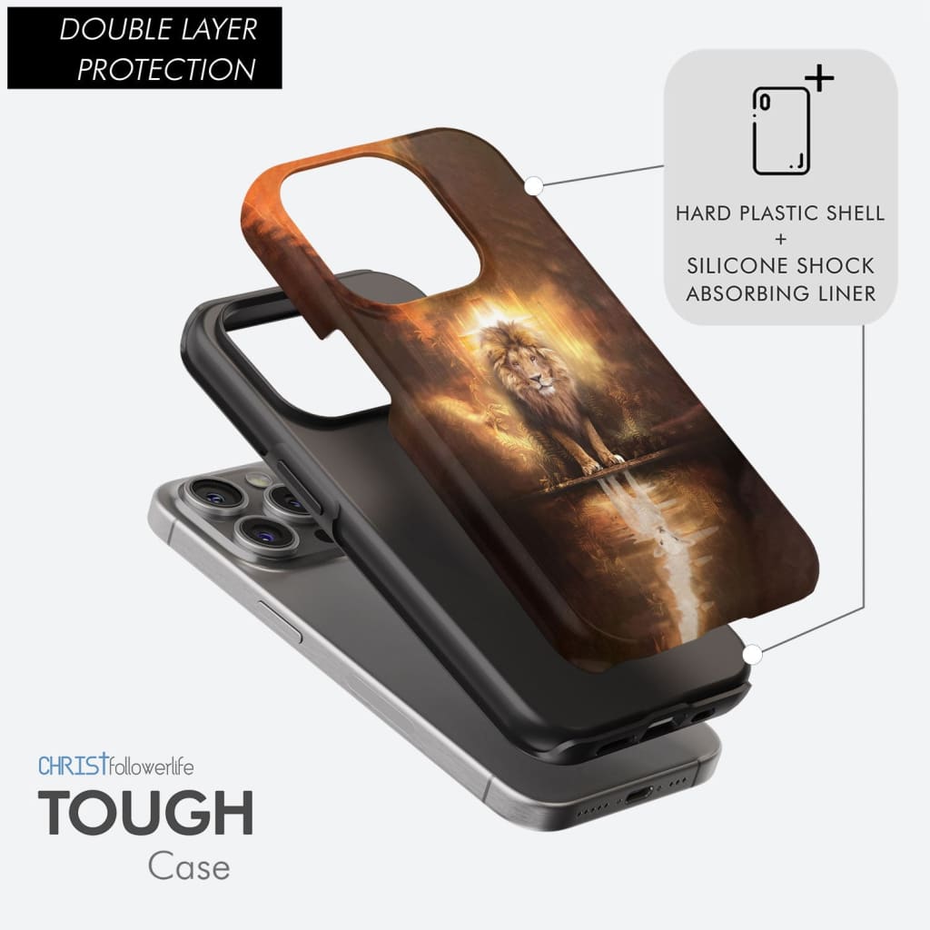 Jesus the lion the lamb phone case, Lion and lamb phone case