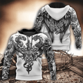 FUNSTUFFPRINT Jesus Christ Cross And Dragons 3D Hoodie and Zip Hoodie