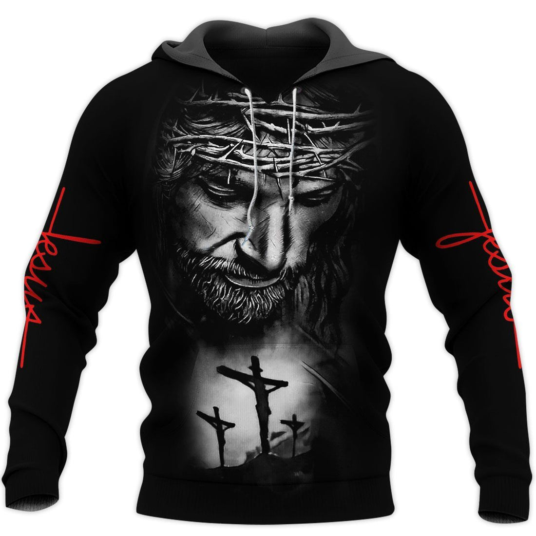 FUNSTUFFPRINT Jesus Christ With Cross 3D Hoodie and Zip Hoodie