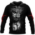 FUNSTUFFPRINT Jesus Christ With Cross 3D Hoodie and Zip Hoodie