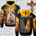 FUNSTUFFPRINT 3D Jesus Is My God My King My Life My Everything Hoodie Men & Women Christian 3D Hoodie and Zip Hoodie