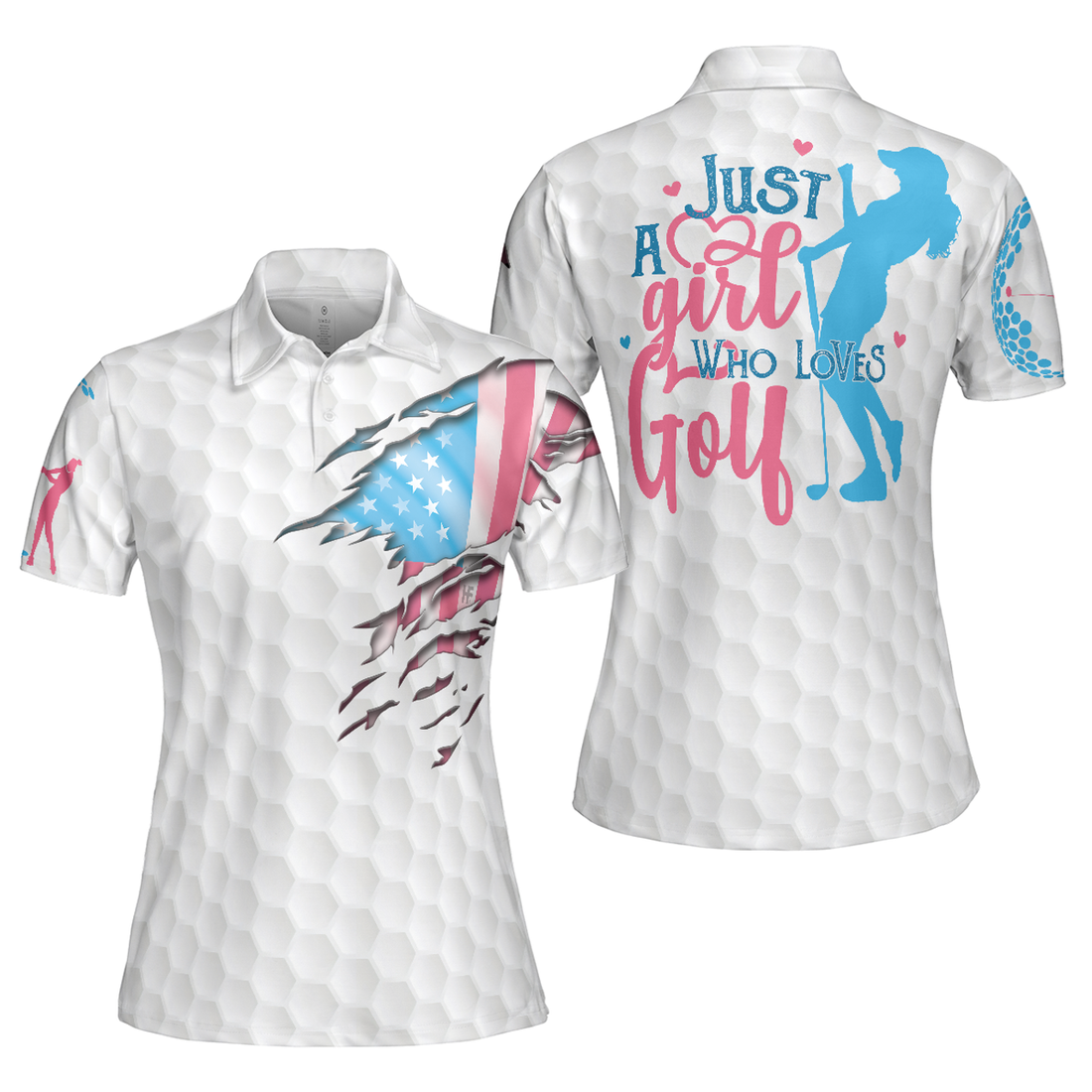 Just A Girl Who Loves Golf Short Sleeve Women Polo Shirt