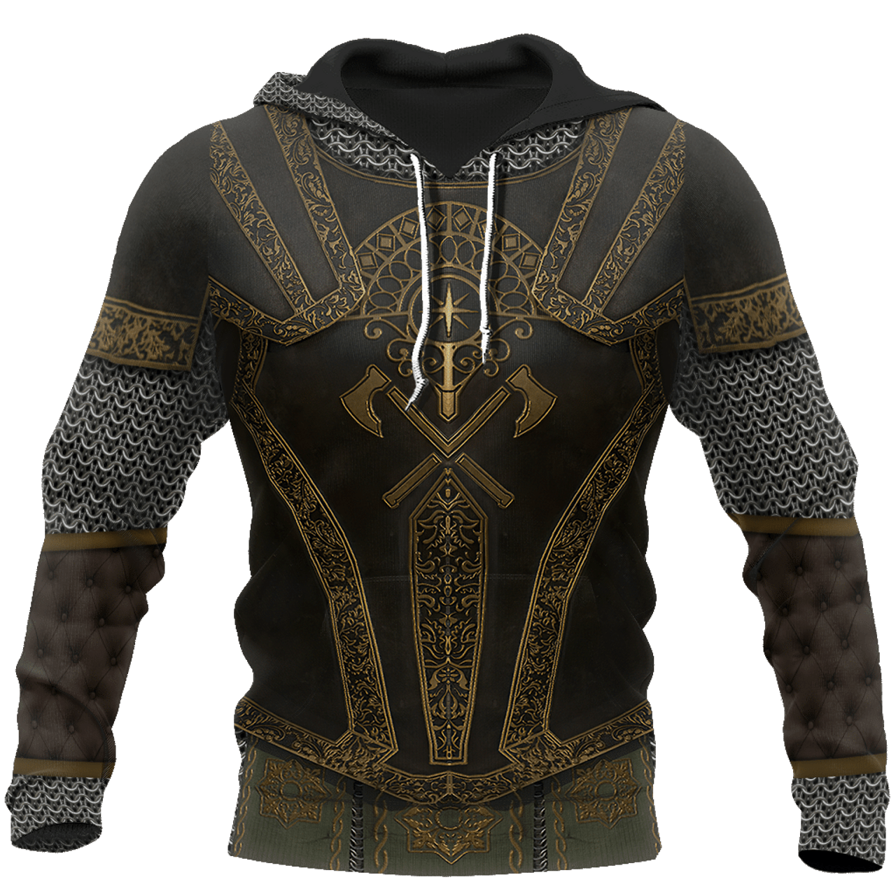 FUNSTUFFPRINT Knight Armor 3D Hoodie and Zip Hoodie