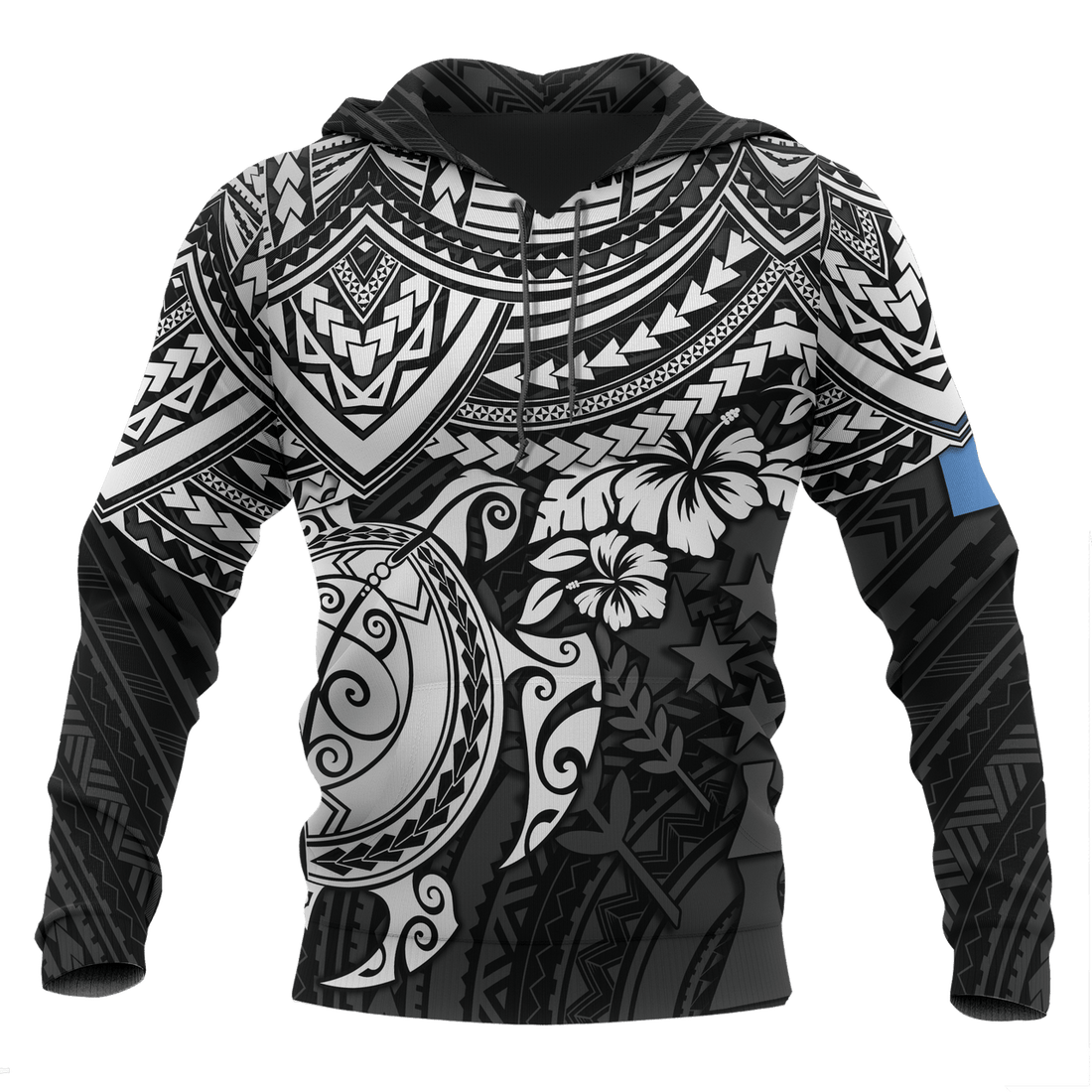 FUNSTUFFPRINT KOUrae Polynesian White Turtle Unisex 3D Hoodie and Zip Hoodie