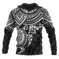 FUNSTUFFPRINT KOUrae Polynesian White Turtle Unisex 3D Hoodie and Zip Hoodie
