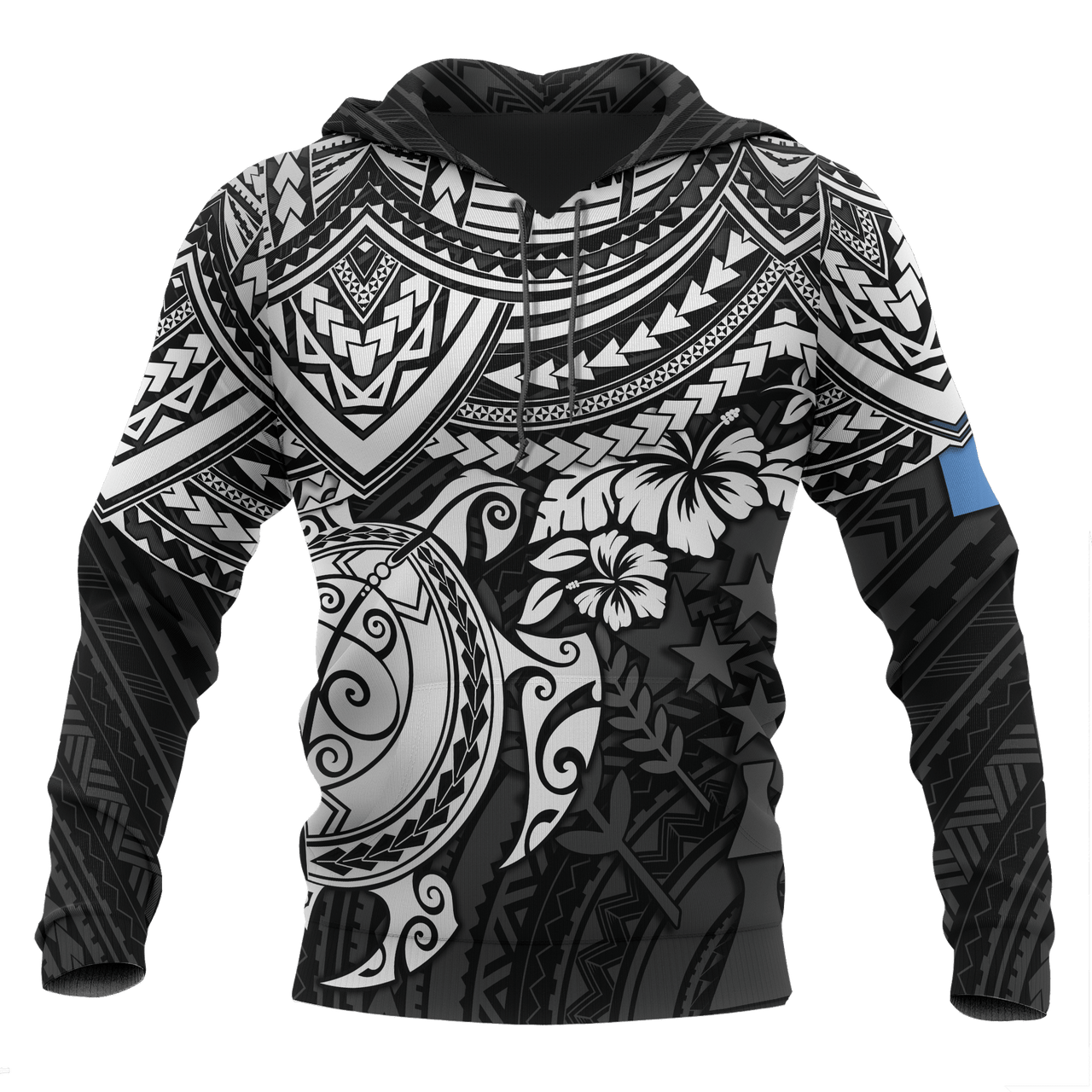 FUNSTUFFPRINT KOUrae Polynesian White Turtle Unisex 3D Hoodie and Zip Hoodie